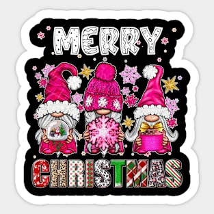 Merry Christmas Gnome Family Funny Xmas Tree Women Men Kids Sticker